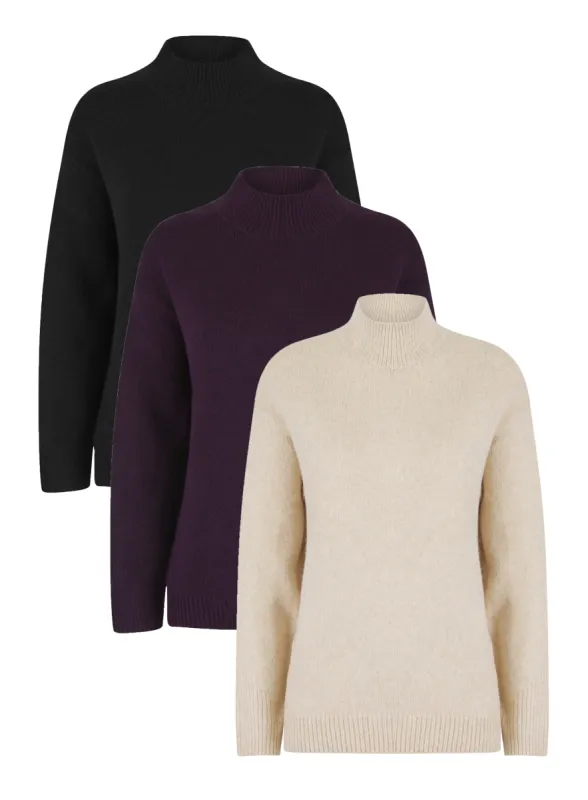 Ladies Turtleneck Roll Neck Soft Feel Jumper 3 Colours sold by Your Style Outlet