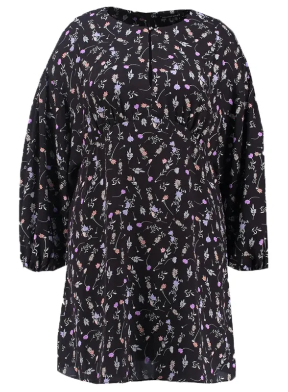 Ex Second Script Curve Fully Sleeve Flippy Day Dress sold by Your Style Outlet