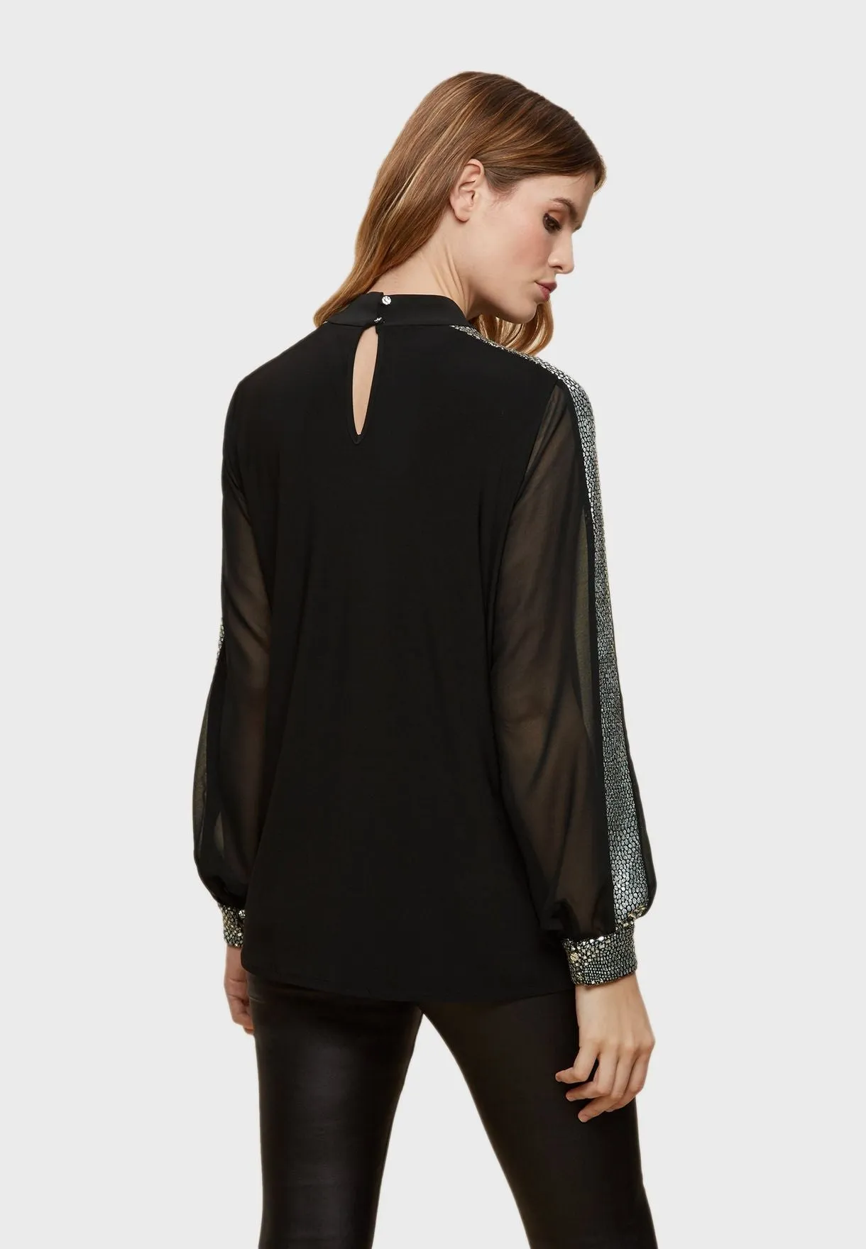 Ex Dorothy Perkins Black Choker Neck Top Blouse sold by Your Style Outlet product image thumbnail 4