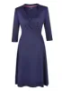 Ex Fever London Andrea Wrap Occasion Dress In Black & Navy sold by Your Style Outlet