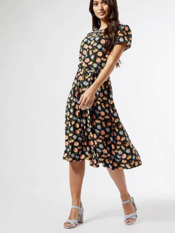 Ex Dorothy Perkins Floral Print Capped Sleeve Sun Dress sold by Your Style Outlet