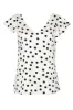 Ex Wallis Monochrome Polka Dot Frill Sleeve Blouse sold by Your Style Outlet