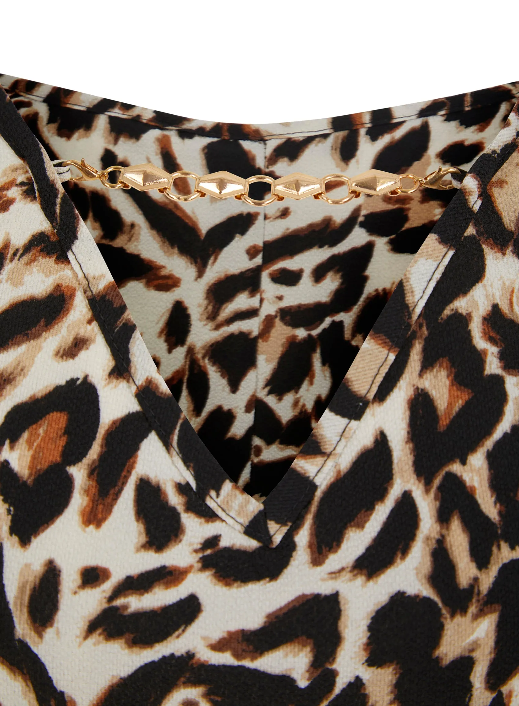 Ex Bon Marhce V Neck Leopard Print Blouse Top sold by Your Style Outlet product image thumbnail 3