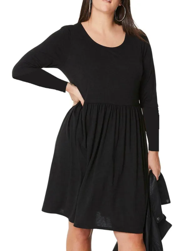 Ex Simply Be Black Half Sleeve Jersey Smock Dress Tunic sold by Your Style Outlet