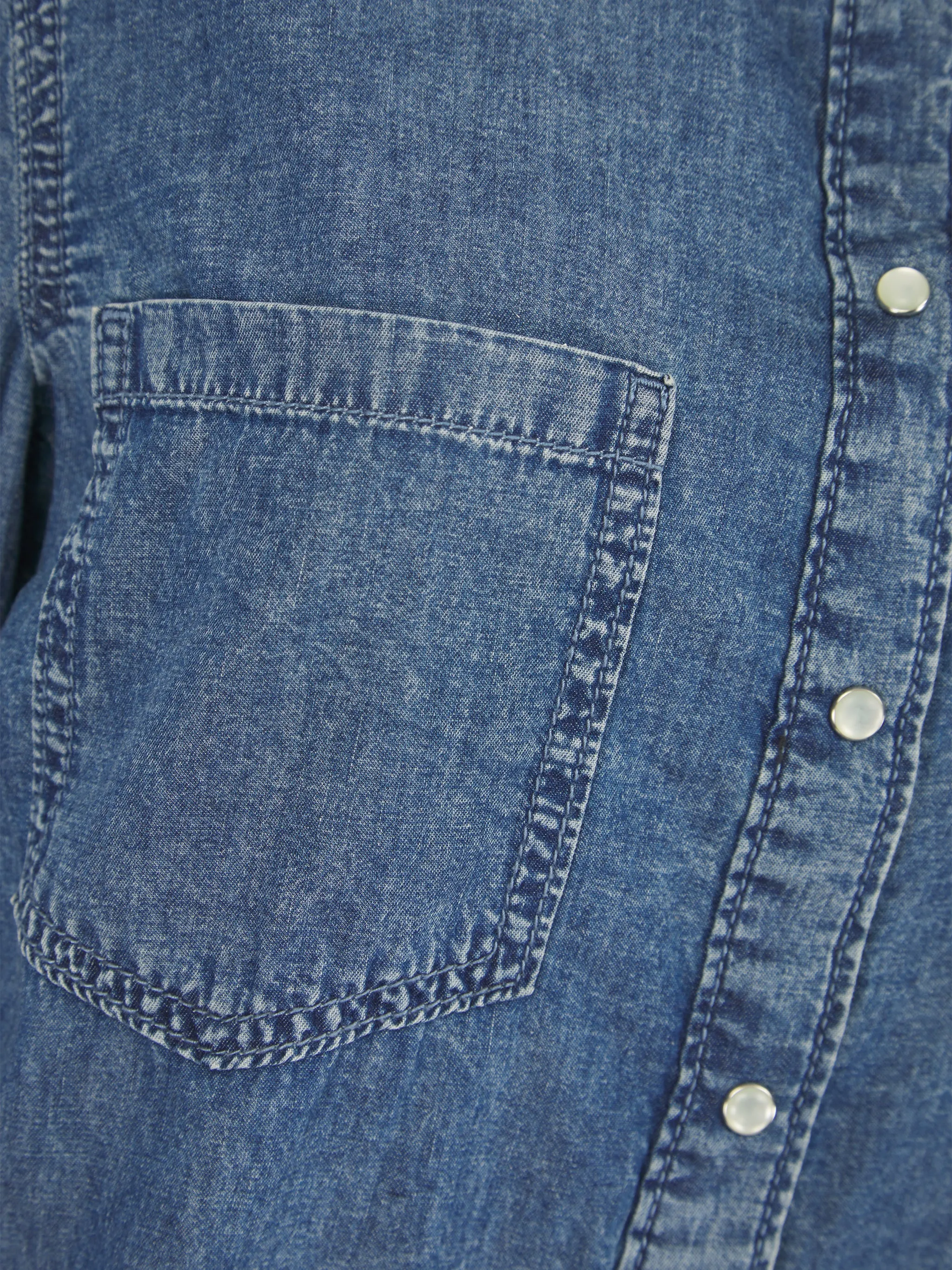 Ex Papaya Ladies 100% Cotton Denim Pocket Shirt sold by Your Style Outlet product image thumbnail 3