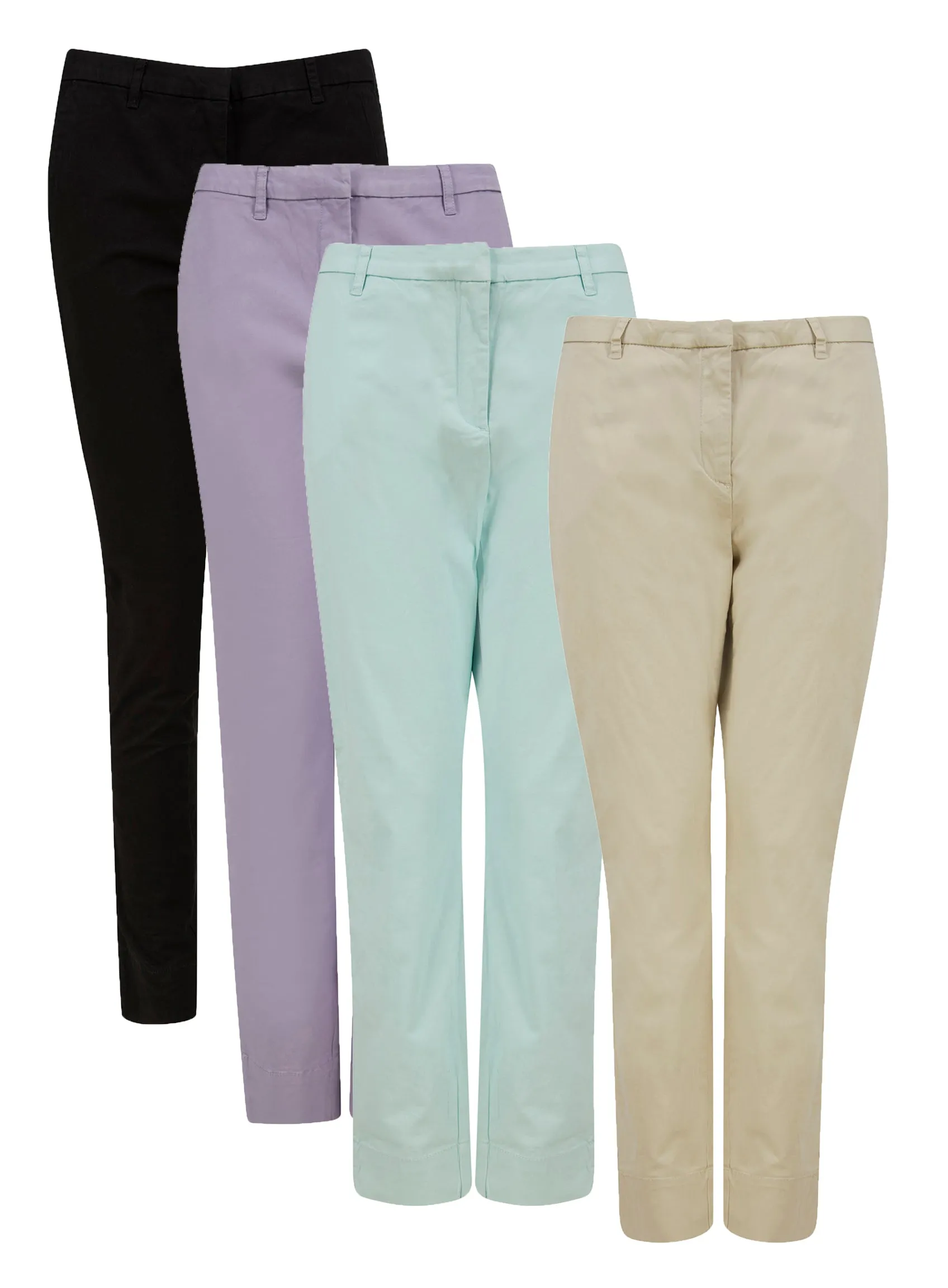 Ex Yessica Ladies Coloured Cotton Chino Trousers sold by Your Style Outlet