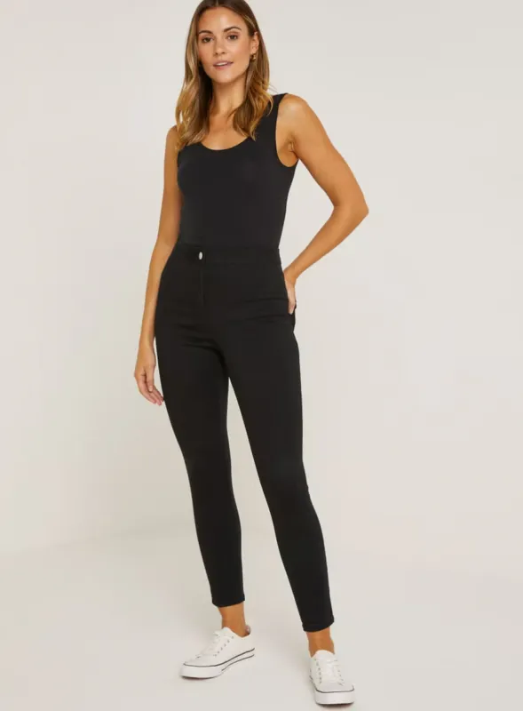 Ladies Ex Papaya Jessie Black High Waisted Jeans sold by Your Style Outlet