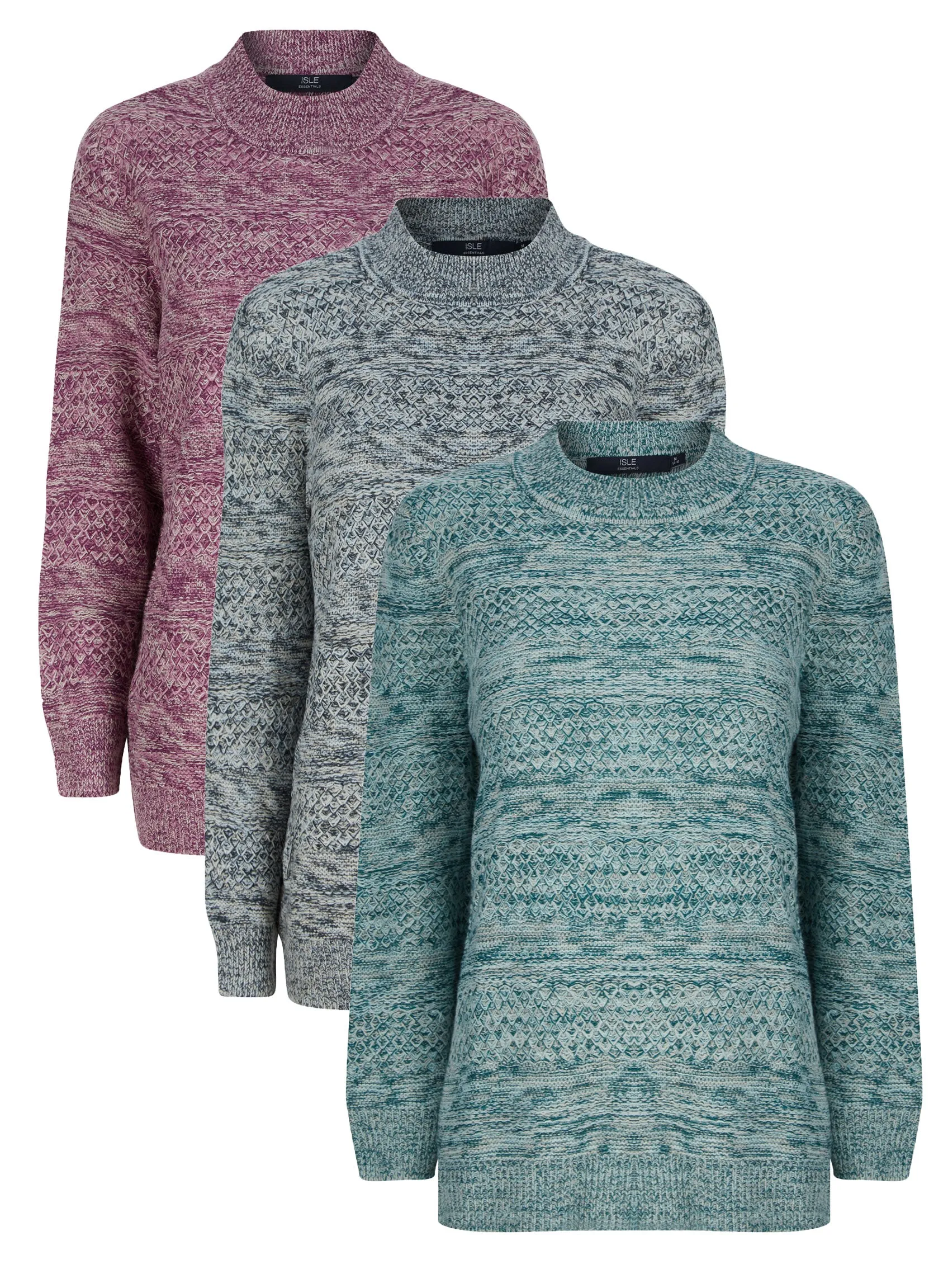 Ladies Textured Winter Knit Jumper 3 Colours sold by Your Style Outlet