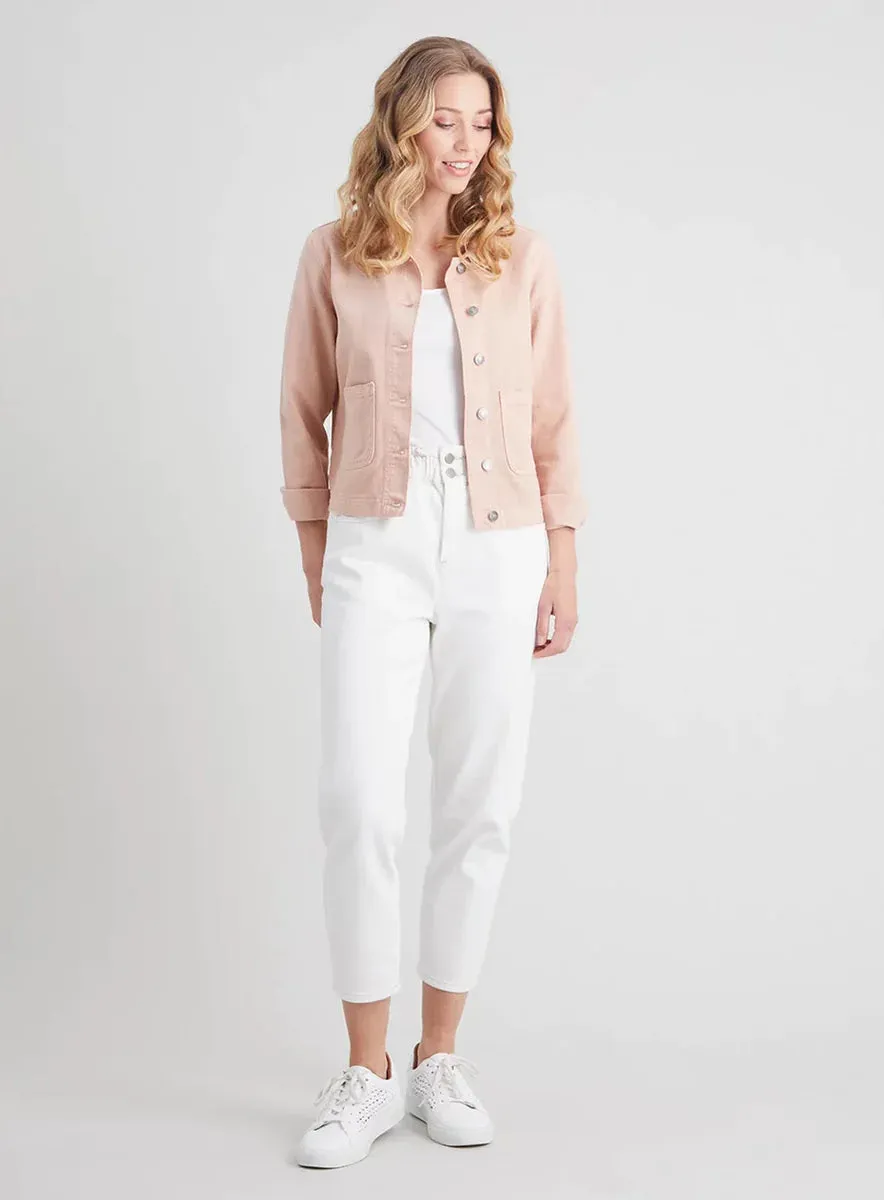 Ladies Ex Store Off Pink Twill Denim Jacket sold by Your Style Outlet product image thumbnail 2