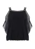 Ex Roman Originals Black Embellished Cold Shoulder Top sold by Your Style Outlet