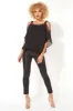 Ex Roman Originals Black Embellished Cold Shoulder Top sold by Your Style Outlet