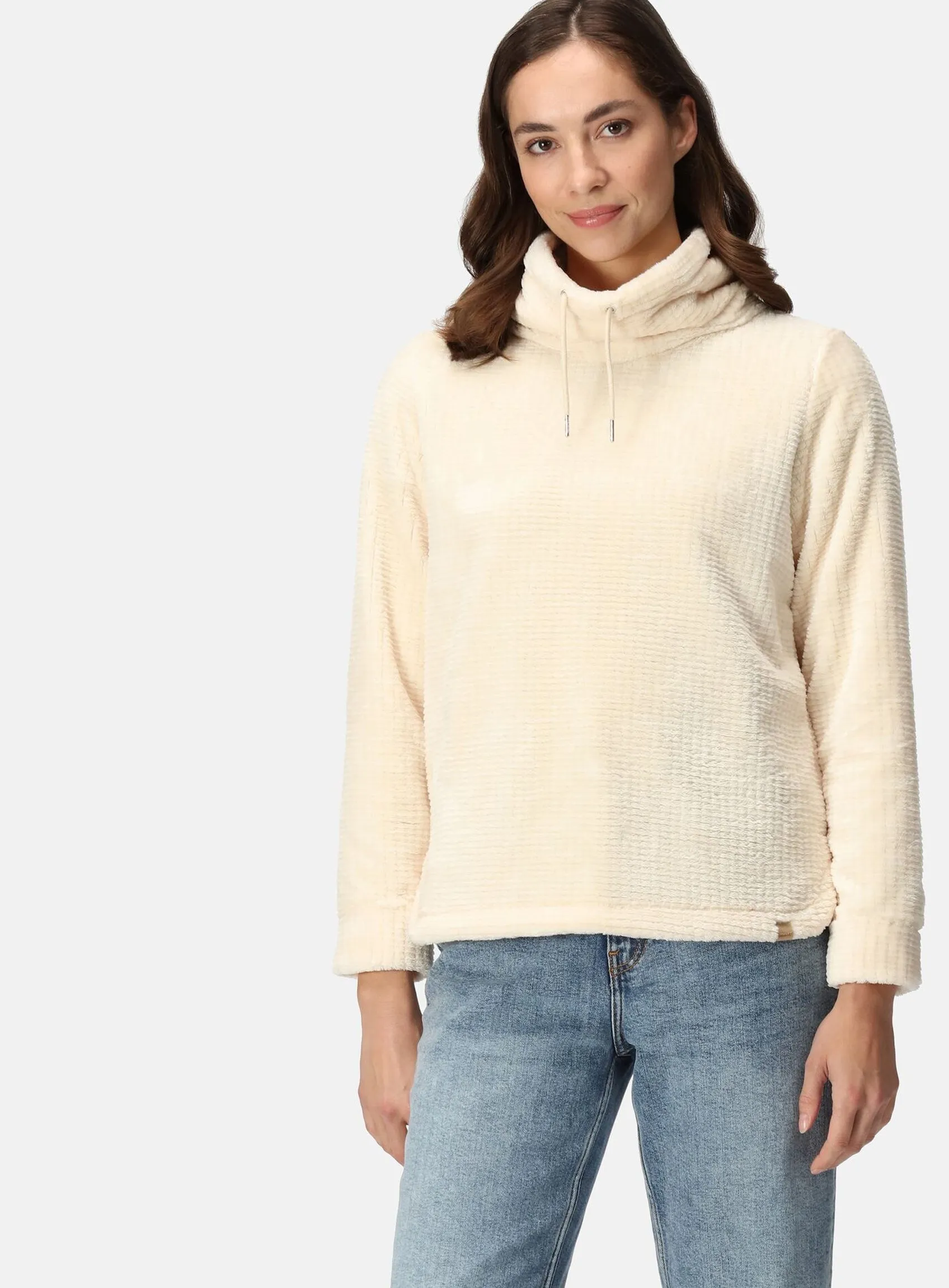 Ex Regatta Women's Bardou Fluffy Jumper Fleece Navy Cream sold by Your Style Outlet product image thumbnail 2