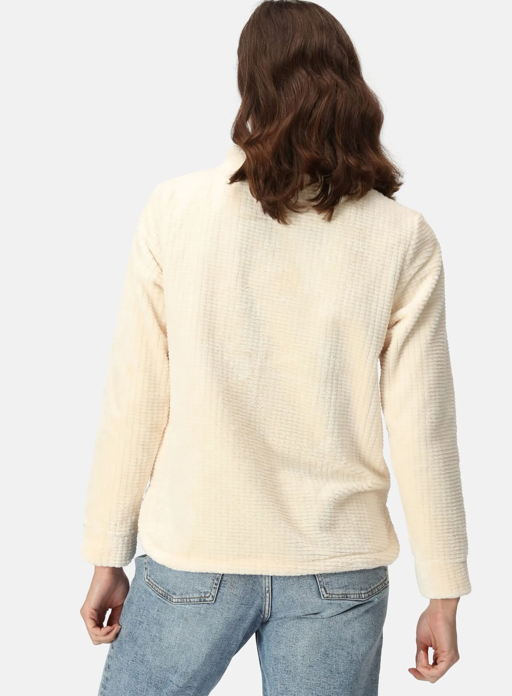 Ex Regatta Women's Bardou Fluffy Jumper Fleece Navy Cream sold by Your Style Outlet product image thumbnail 4