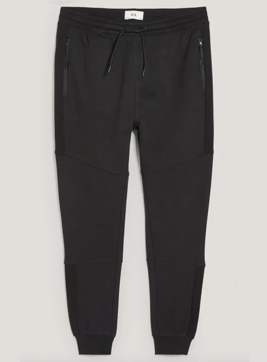 Mens Black Jogger Pants With Side Zip Pockets sold by Your Style Outlet