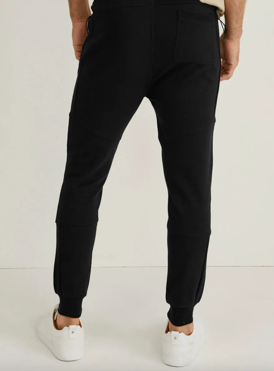 Mens Black Jogger Pants With Side Zip Pockets sold by Your Style Outlet product image thumbnail 5