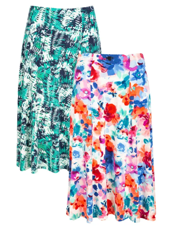 Honor Milburn Jersey Floral Printed Fully Lined Skirt sold by Your Style Outlet