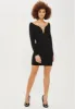 Ladies Plunge Lace Up Mini Bodycon Dress sold by Your Style Outlet