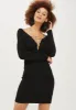 Ladies Plunge Lace Up Mini Bodycon Dress sold by Your Style Outlet