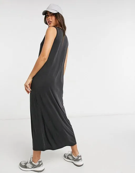 Sleeveless Modal Column Midi Dress in Black sold by Your Style Outlet product image thumbnail 3