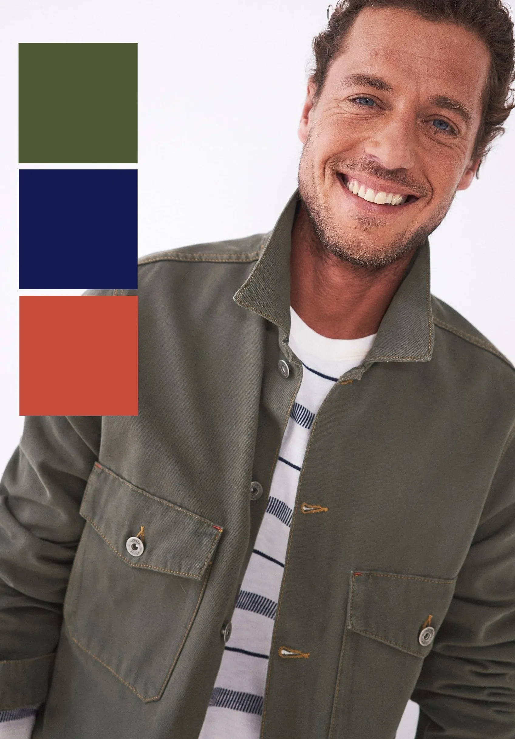 Mens Ex White Stuff Stanton Shacket Shirt Jacket In 3 Colours sold by Your Style Outlet