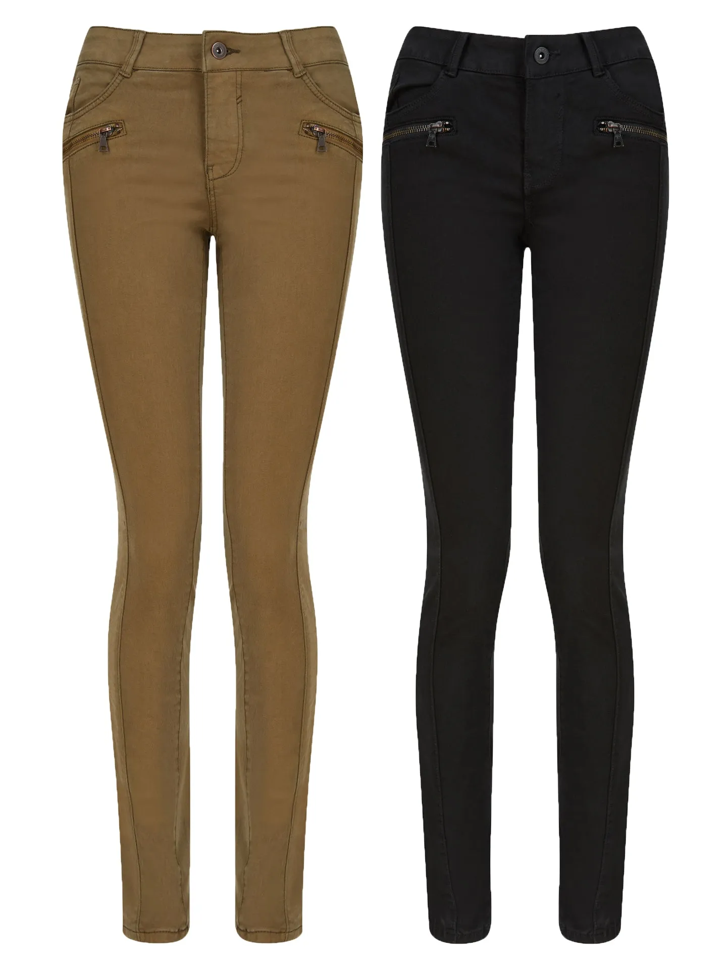 Ex Store Ladies Zip Detail Skinny Jeans Trouser sold by Your Style Outlet