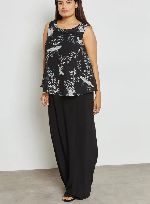 Ex Evans Ladies Overlay Bird Print Maxi Dress sold by Your Style Outlet