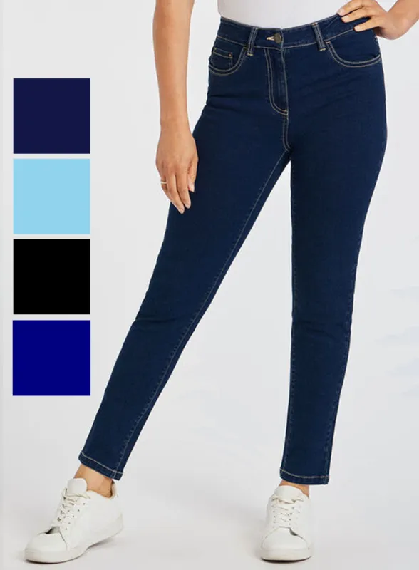 Ladies The SUSIE Slim Leg Jeans Blue Denim Black sold by Your Style Outlet