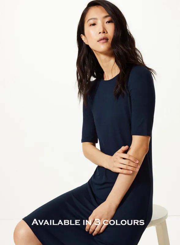 Ex Famous Store Collection Short Sleeve Jersey Swing Dress sold by Your Style Outlet