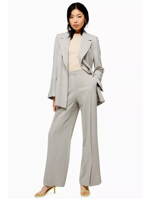 Ex Topshop Wide Leg Trouser And Slouch Blazer Jacket Suit With Linen sold by Your Style Outlet