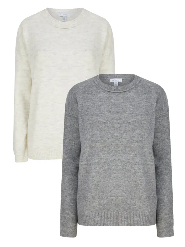 Ex Topshop Ladies Long Sleeve Crewneck Jumper Knit made by Your Style Outlet