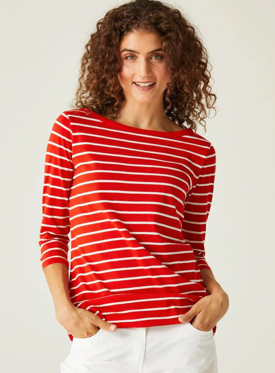 Ex Regatta Ladies Bayletta 3/4 Sleeve Stripe Top sold by Your Style Outlet product image thumbnail 2
