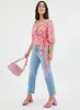 Ladies Pink Patterned Wrap Front Top sold by Your Style Outlet