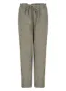 Ladies Linen Blend Straight Leg Trouser In Olive & Blue sold by Your Style Outlet