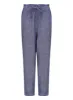 Ladies Linen Blend Straight Leg Trouser In Olive & Blue sold by Your Style Outlet