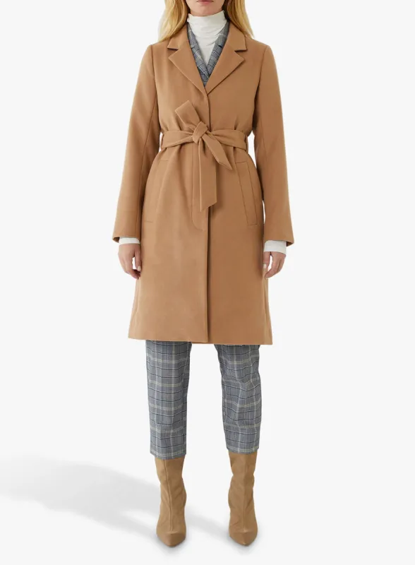 Ex Warehouse Clean Belted Coat Jacket Tan / Grey! sold by Your Style Outlet