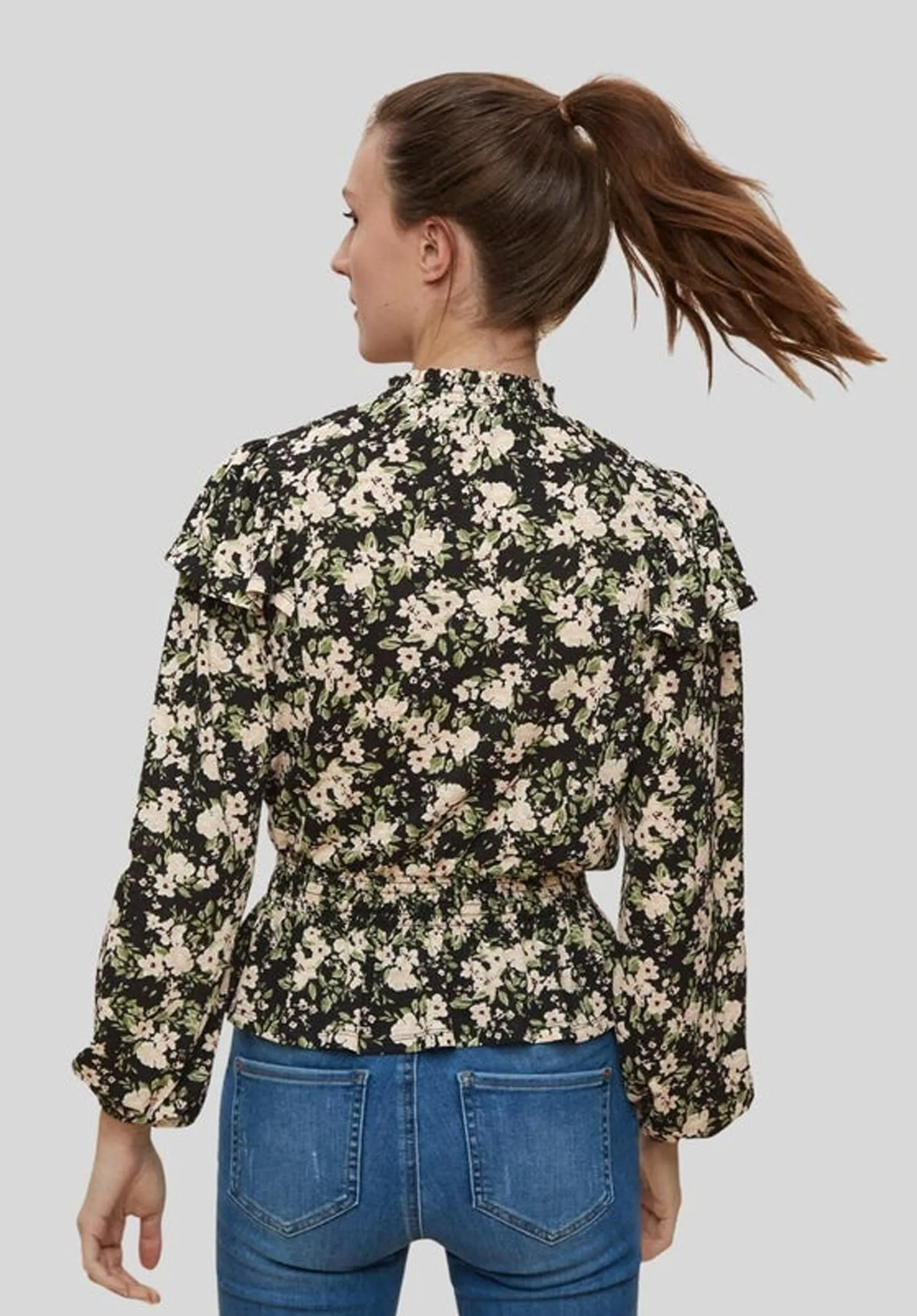 Ex Dorothy Perkins Pink & Black Floral Blouse sold by Your Style Outlet product image thumbnail 3