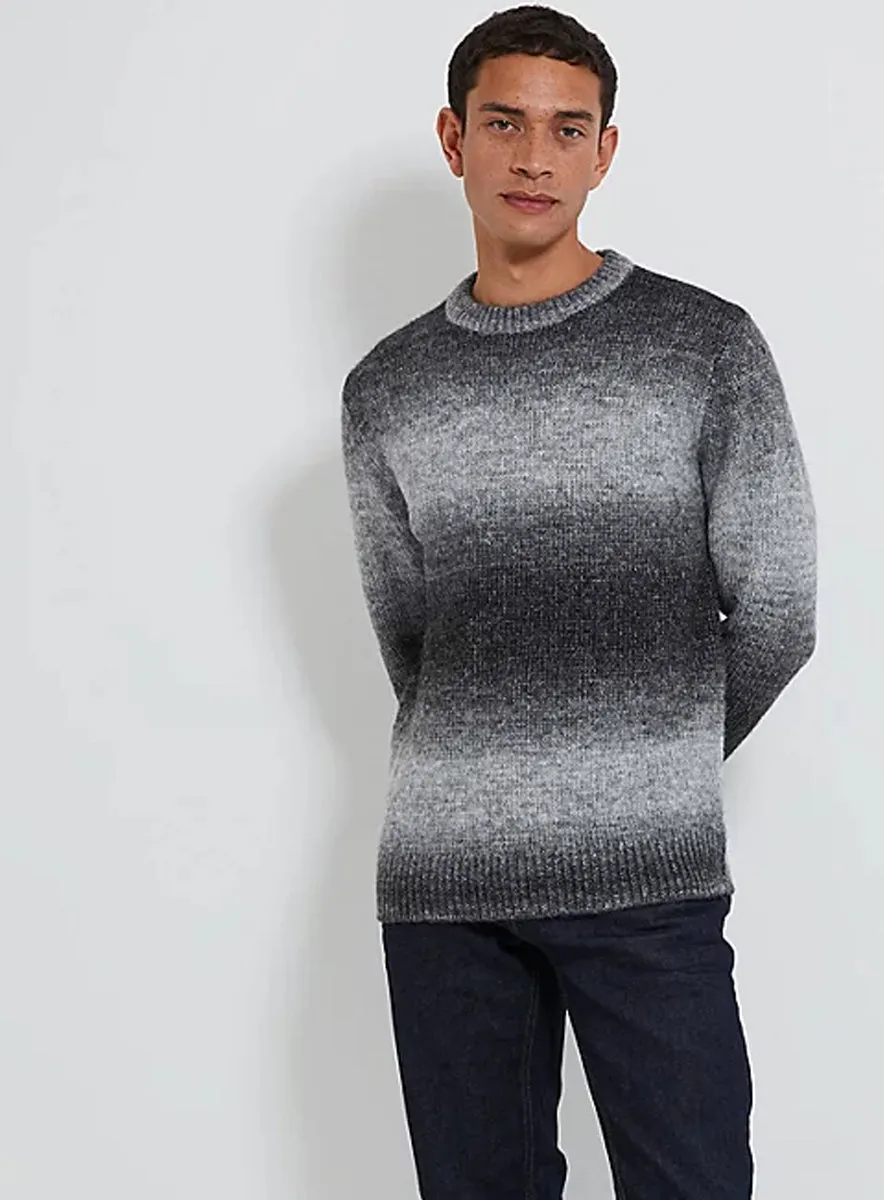 Mens Ombre Wool Blend Soft Knitted Jumper sold by Your Style Outlet product image thumbnail 3