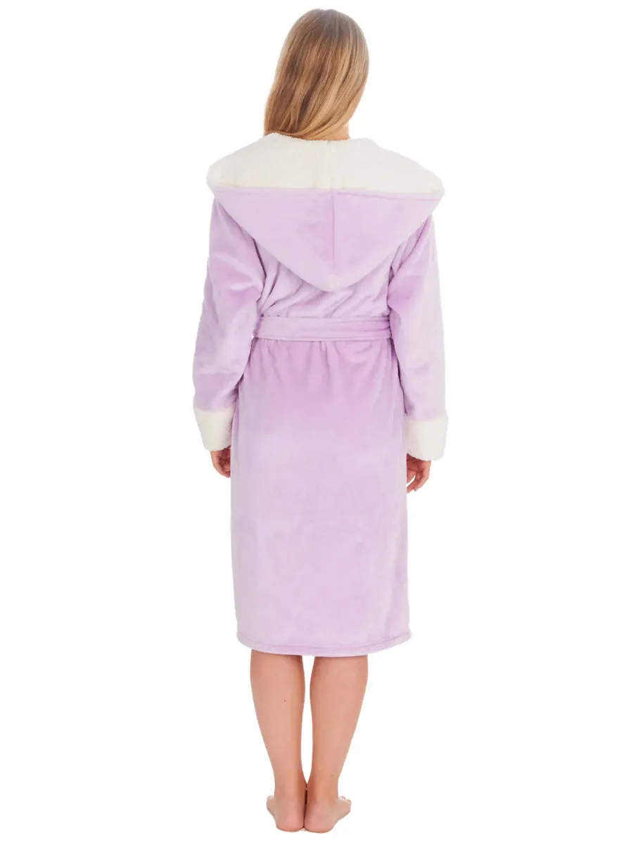 Forever Dreaming Shimmer Fleece Dressing Gown Lilac Pink sold by Your Style Outlet product image thumbnail 3