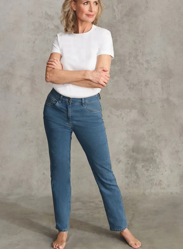 Ladies The SARA Straight Leg Jeans Pale Blue sold by Your Style Outlet