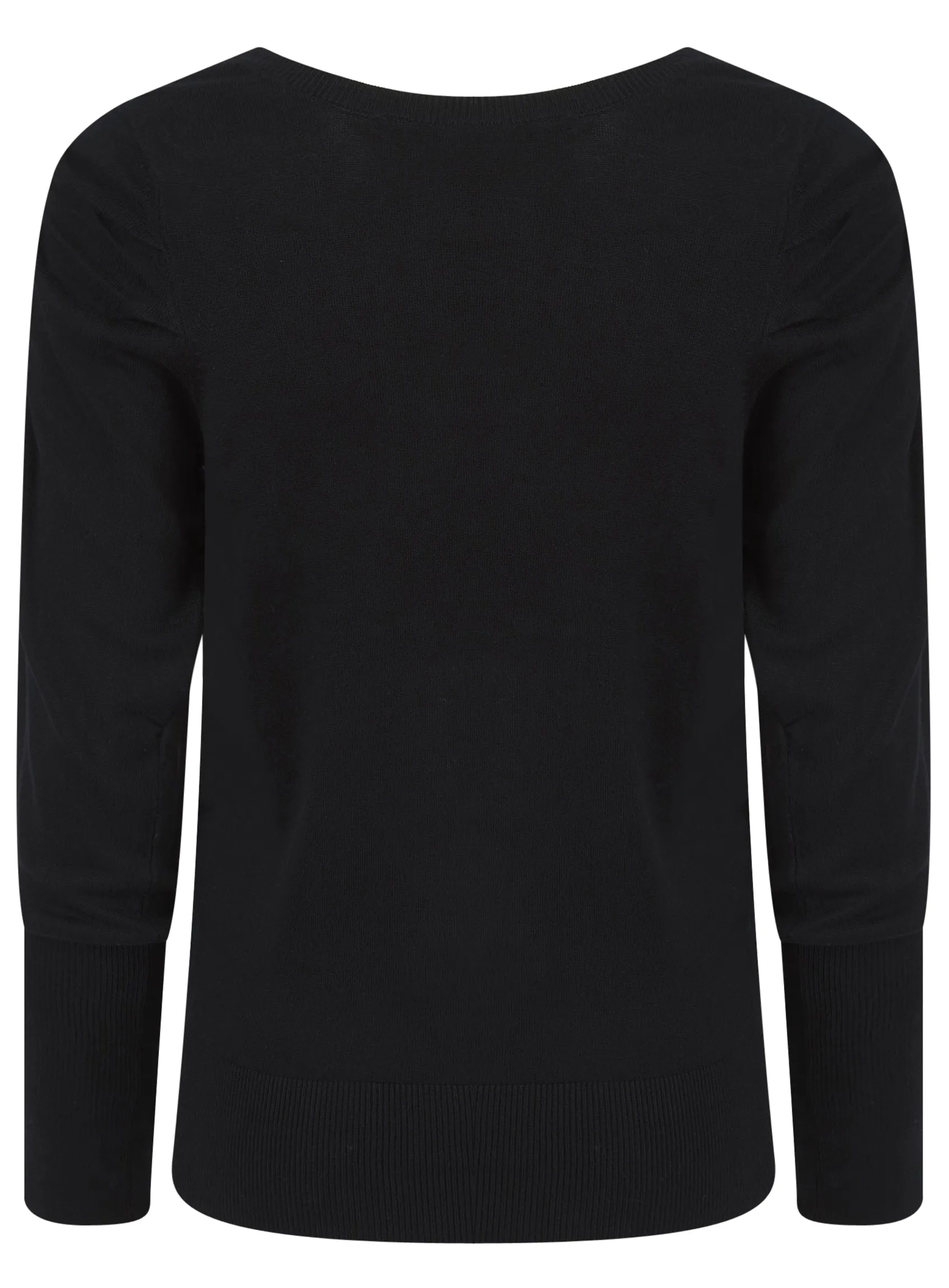 Ladies Rouche Arm Black Knit Jumper sold by Your Style Outlet product image thumbnail 3
