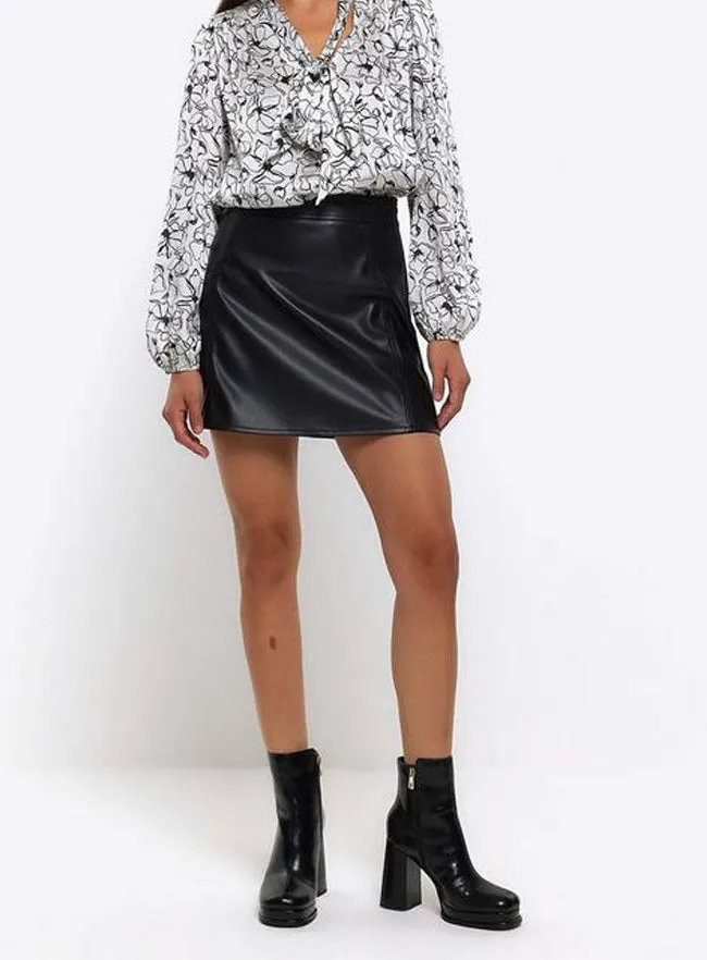 Ladies Pussybow V Neck Blouse In White sold by Your Style Outlet product image thumbnail 5