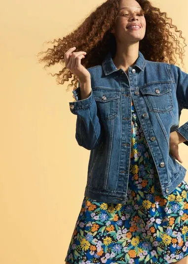 Ex Papapya Midwash Oversized Denim Jacket Blue Black sold by Your Style Outlet product image thumbnail 4