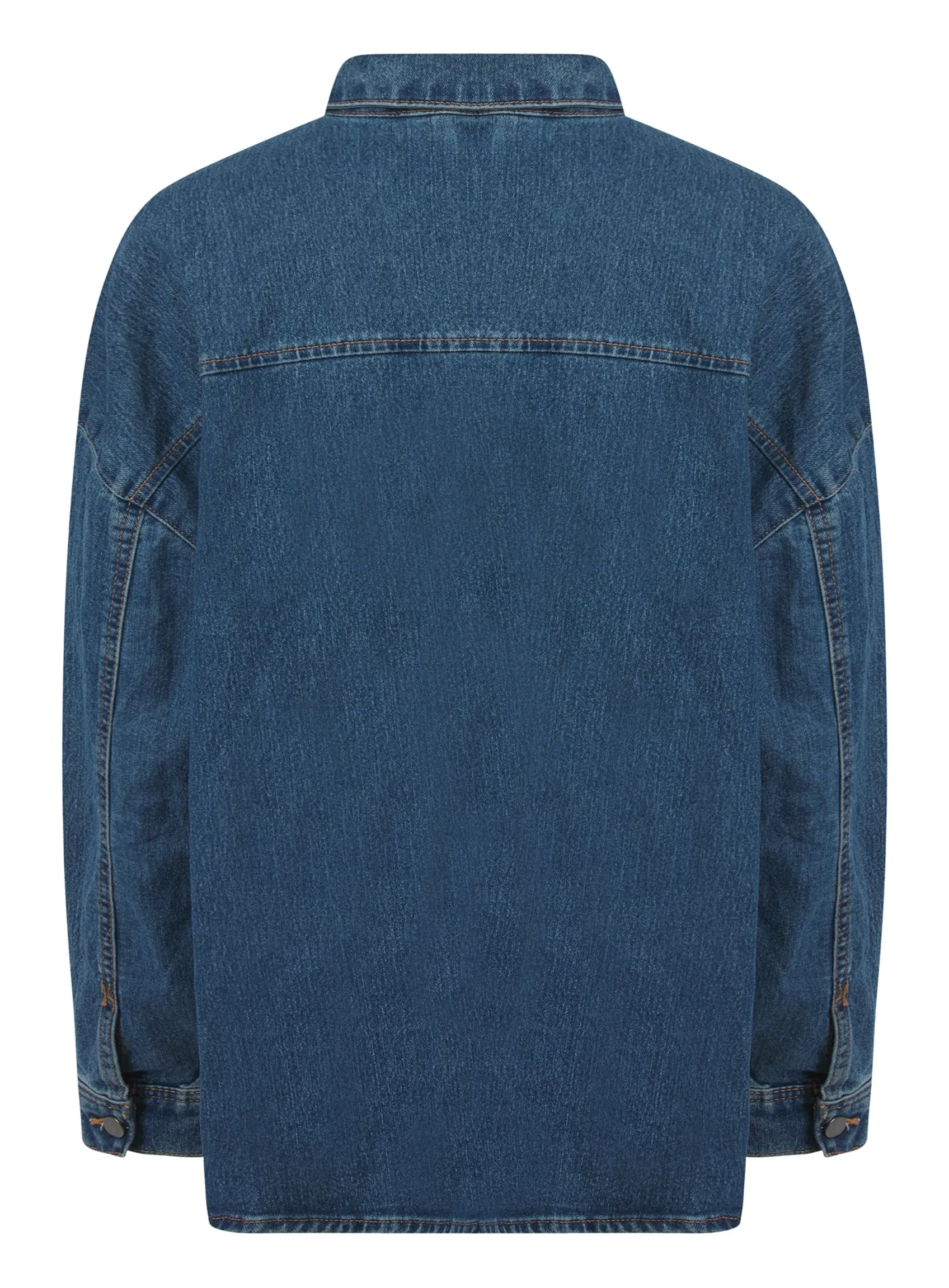 Ladies TU Denim Shacket Shirt In Dark Blue sold by Your Style Outlet product image thumbnail 2