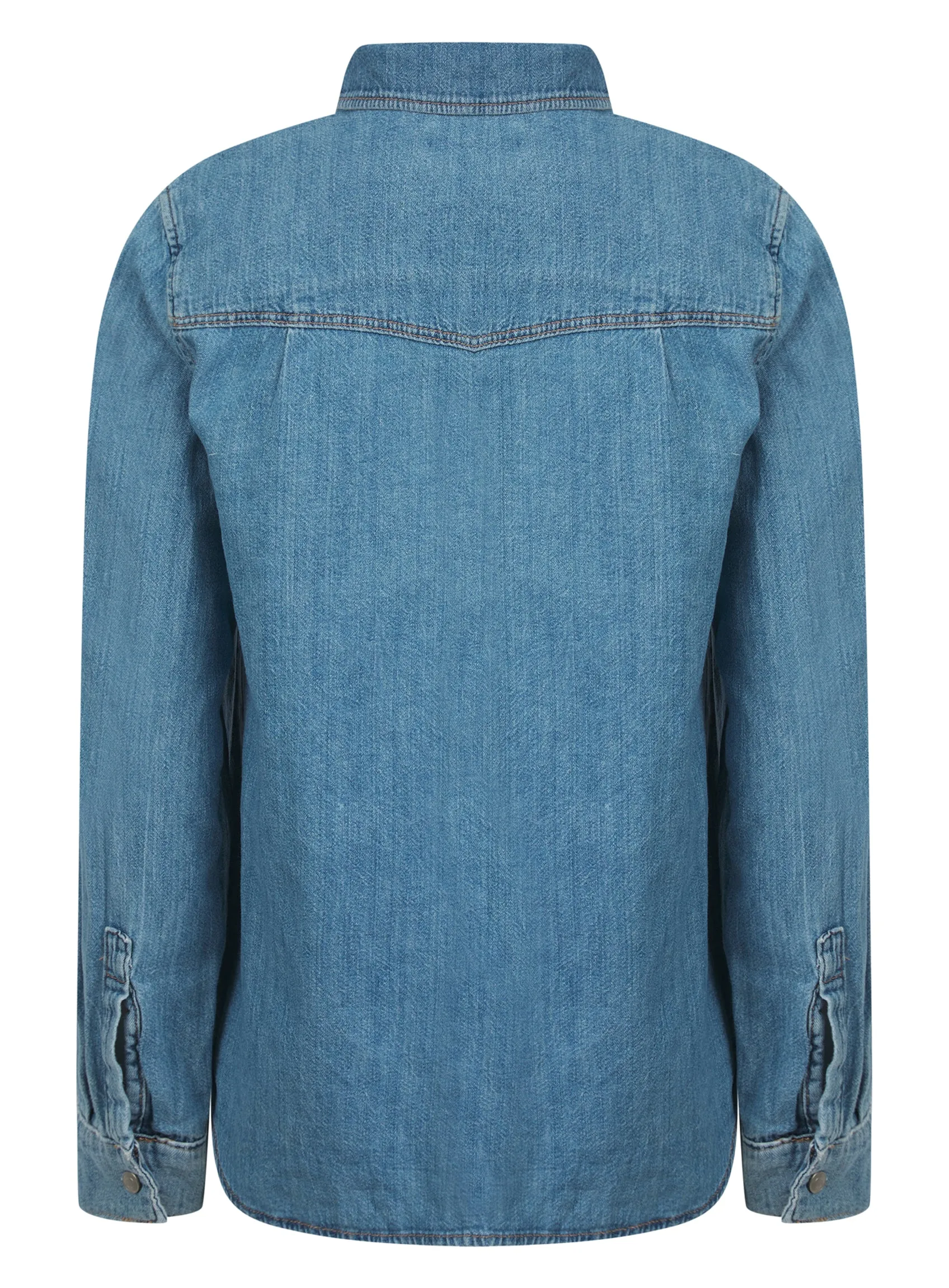 Ez Zara Ladies Western Denim Collared Shirt Blue sold by Your Style Outlet product image thumbnail 2