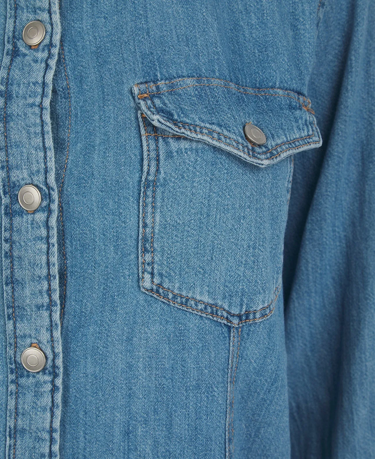 Ez Zara Ladies Western Denim Collared Shirt Blue sold by Your Style Outlet product image thumbnail 3