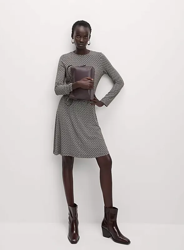 Ladies Jersey Printed Knee Length Skater Dress sold by Your Style Outlet