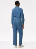 Ladies Blue Denim Belted Jumpsuit sold by Your Style Outlet