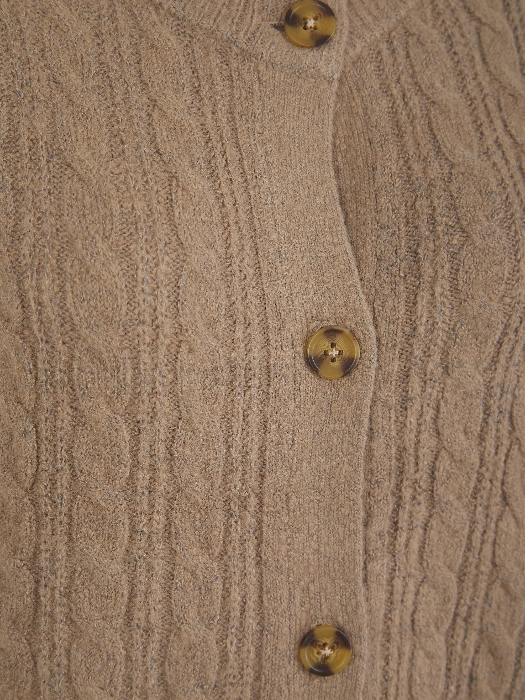 Ladies Cable Knit Design Button Front Cardigan sold by Your Style Outlet product image thumbnail 2