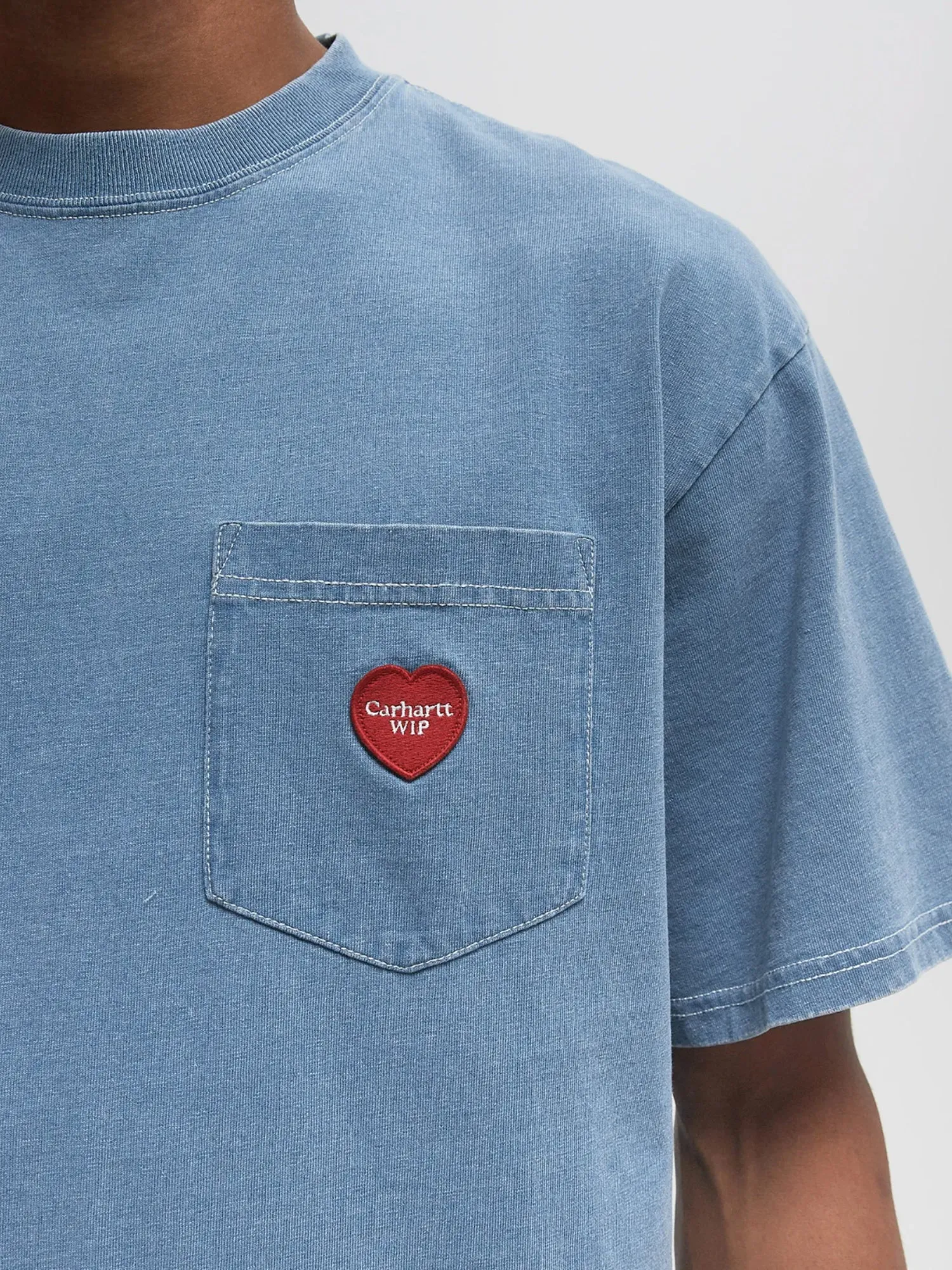 Short Sleeve Ingo Garment Dyed Pocket T-Shirt Light Blue sold by Your Style Outlet product image thumbnail 5
