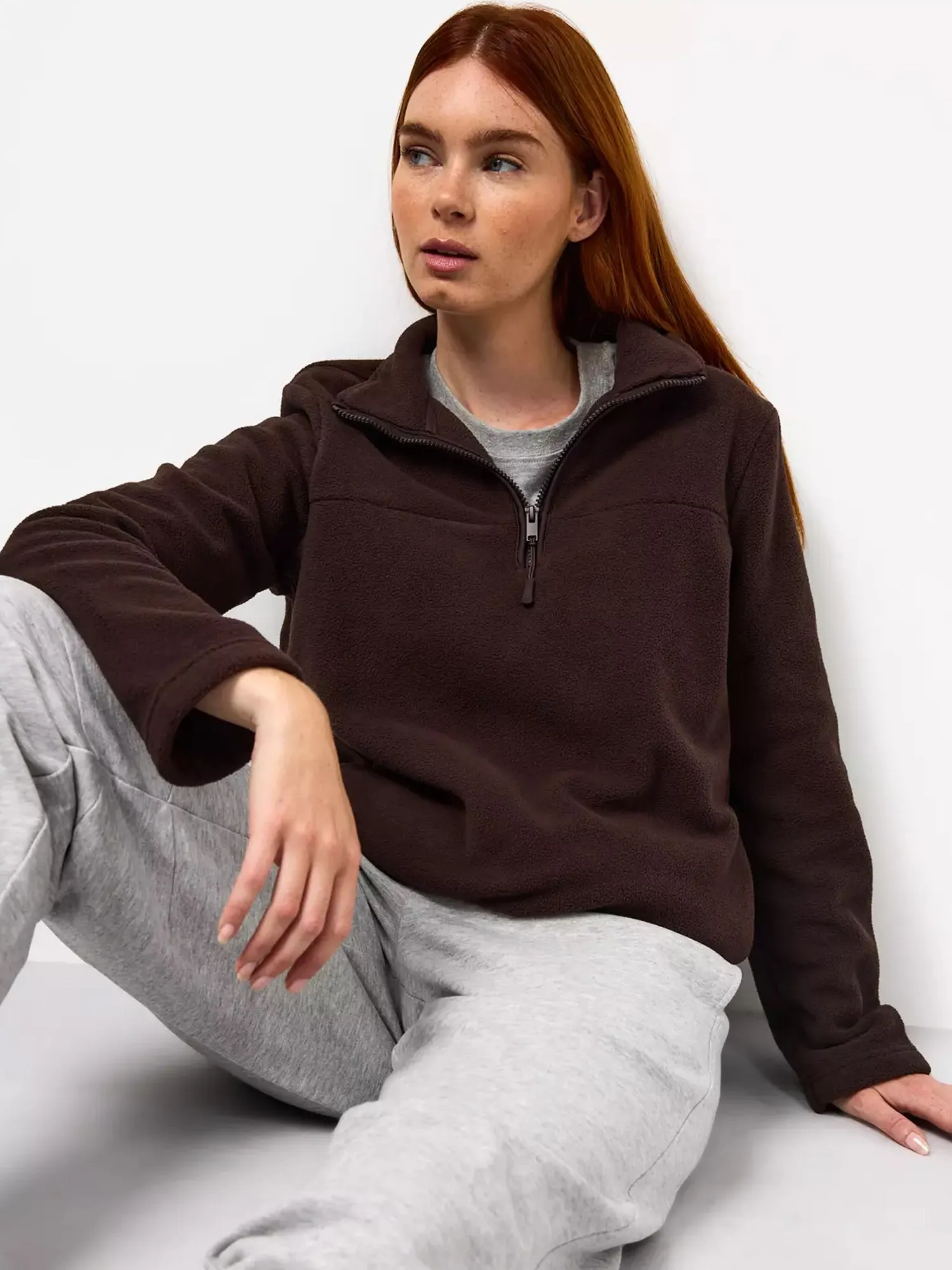 Ladies Quarter Zip Winter Fleece In 4 Colours sold by Your Style Outlet